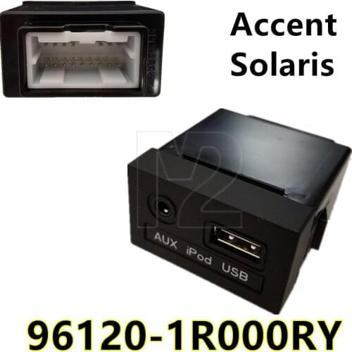 Genuine USB Reader iPod AUX Port Adapter For Hyundai Accent Solaris OEM 961201R000RY 961201R300RY