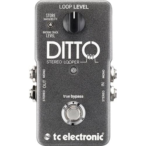 TC Electronic Ditto Stereo Looper Looper Pedal with Stereo I/O, Backing Track Option, and Battery Power