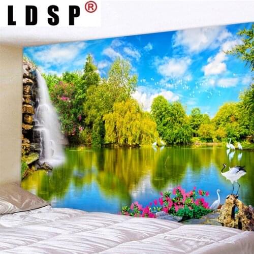 LDSP Natural Landscape Poster Picture Tapestry Wall Hanging Wall Covering Rugs Background Cloth Beach Mat Blanket Art Home Decor