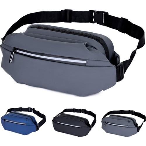 Simple Style Mens Trendy Single Shoulder Bag Leisure Sports Satchel Backpack Waist Bag Student Chest Bag Neutral Hip Bag