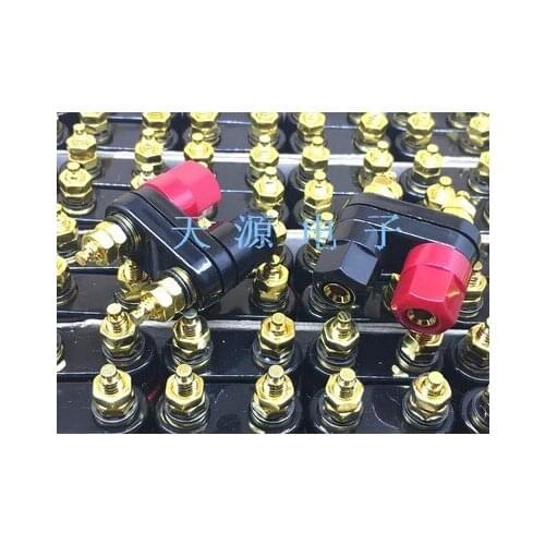 Banana Plugs Couple Terminals Dual 4mm Banana Plug Jack Socket Double hexagon Binding Post Red Black Connector Amplifier DX25