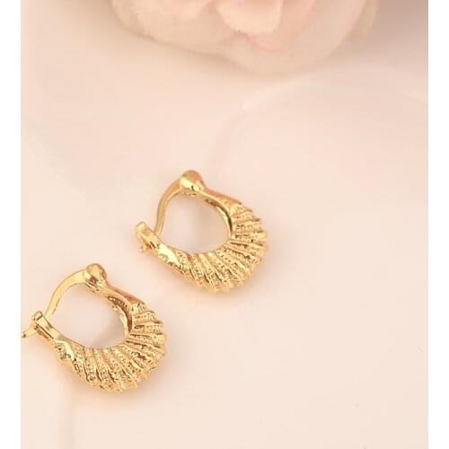 2pairsBaby Girls Small Round Circles Huggies Hoop Earrings Gold Jewellery For Kids Children Aros women jewelry african best gift