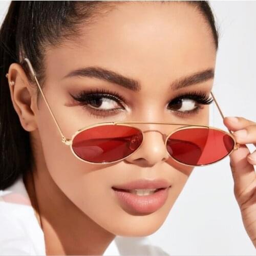 Retro Alloy Sunglasses Women Metal Round Sunglasses Women Vintage Oval Sun Glasses for Men Luxury Designer Gafas De Sol