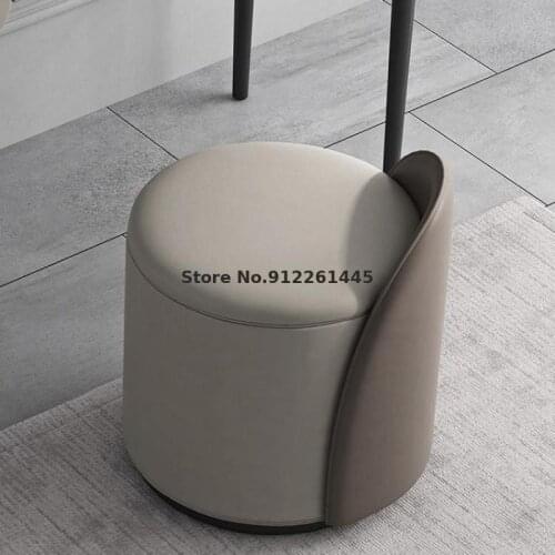 Postmodern Nordic Dressing Table Stool Round Bedroom Simple Light Luxury Net Red Ins Makeup Stool Sofa Small Pier
