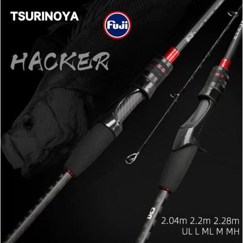 TSURINOYA 2.28m MH Fishing Lure Hacker FUJI Guide Rings Accessories Ultra Light Universal Bait Rods Fishing Tackle Free Shipping