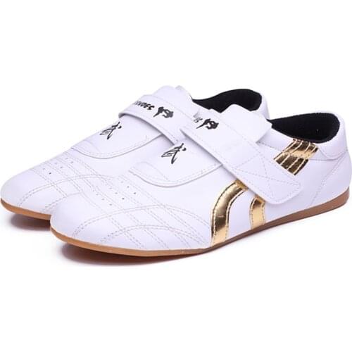 USHINE EU27-45 White Comfortable Training Competition TKD shoes Sport Shoes Taekwondo Shoes Martial Arts Sneaker Kids Men Women