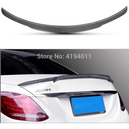 Carbon Fiber Rear Spoiler Wing Boot Trunk Cover For Mercedes Benz W213 E Class 4-Door Sedan E200 E220 E250 E300 2016-2018