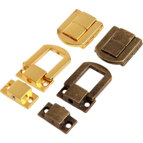 5Pcs Wooden Box Hasps Metal Lock Catch Latches for Jewelry Chest Box Suitcase Buckle Clasp Hardware Accessories 25*20mm