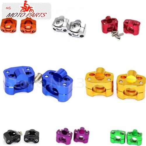 Motorcycle Bar Clamps Handlebar Bar Risers For 28MM 1-1/8 Fat Bar Pit Dirt Bikes COLOUR