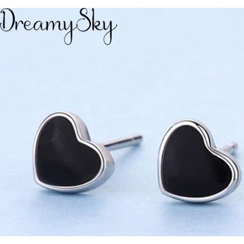 Trendy Silver Color Love Heart Earrings For Women Girls 2019 Bijoux Femme Gifts Statement Earrings joyas de plata Brincos