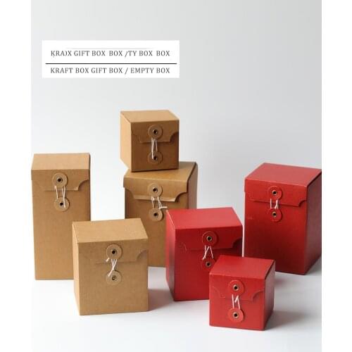 10pcs Kraft Paper Box Simple Packaging Gift Box primary color red aroma candle DIY material packaging materials Party Favors