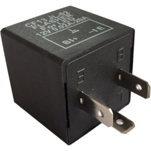 12V 3-PIN 0.02A-20A Electronic LED Adjustable Flasher Relay For Turn Signal Light Blinker