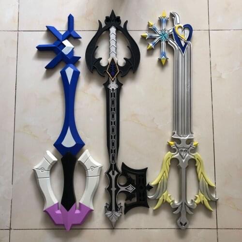 3 styles Kingdom Hearts Sora Key PU cosplay weapom toy sword Prop