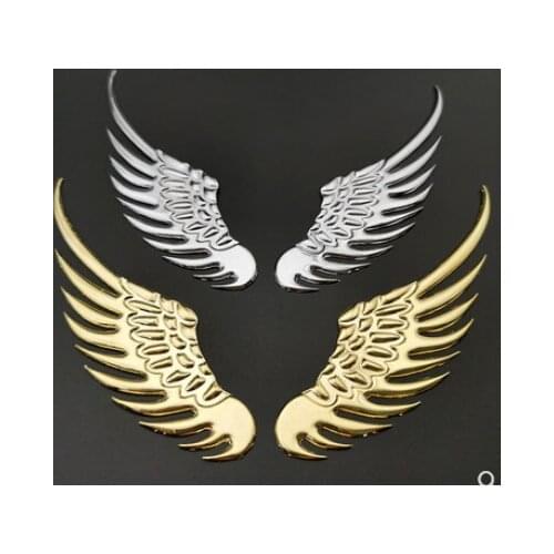 3D Auto Stickers Metal Angel Eagle Wings Badge Emblem Decal Motorcycle Modified Car Accessories
