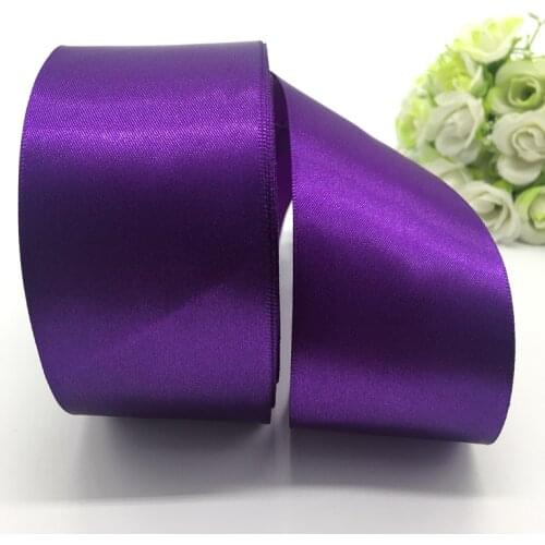 5Yards/lot 50mm Purple Satin Ribbon Bow Craft Decor Wedding Christmas Party Decoration DIY Craft Sewing Supplies