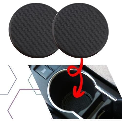 2PCS Car Water Cup Bottle Holder Anti-slip Pad Mat Silica Gel Non-Slip Silicone Round Mat wear-resistant Anti-Slip Mat Accessori