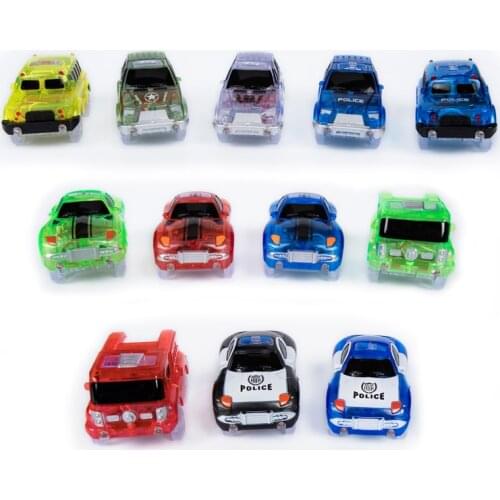 DIY Plastic racing track Glowing in the dark Creative gifts toys Magical luminous track Racing car with colored lights for Kids