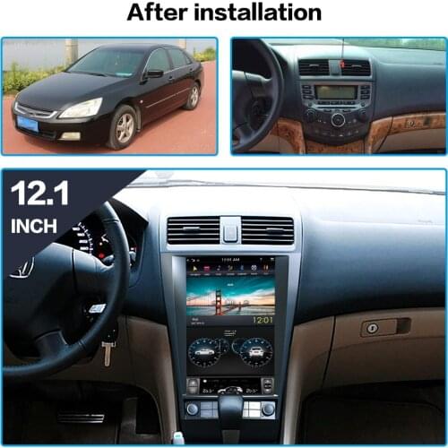 For Honda Accord 2003-2007 Verticl screen Tesla style Android 9.0 Car multimedia Player GPS navi audio radio stereo BT head unit