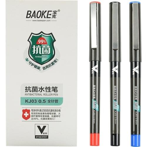 12 Pcs/BOX Gel Pens The Office Stationery 0.5 mm Signature Pen School Supplies Antibacterial Writing Pen Full Needle Pens