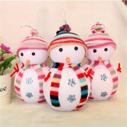 1pc Snowman Dolls Christmas Tree Decorations 2 Sizes Random Color New Year Party Kids Gifts Ornaments New Decoration