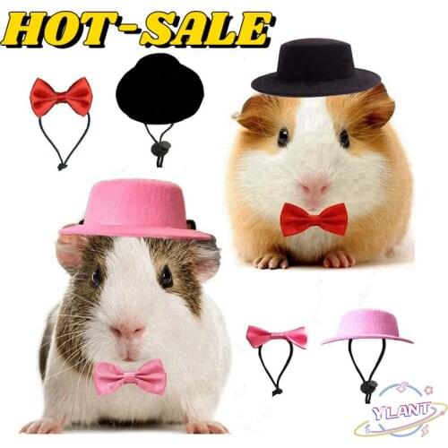 Small Animals Hats Rabbit Guinea Pig Hamster Totoro Hedgehog Hat and Bow Tie Top Hat Pet Festive Funny Cap Head Accessories