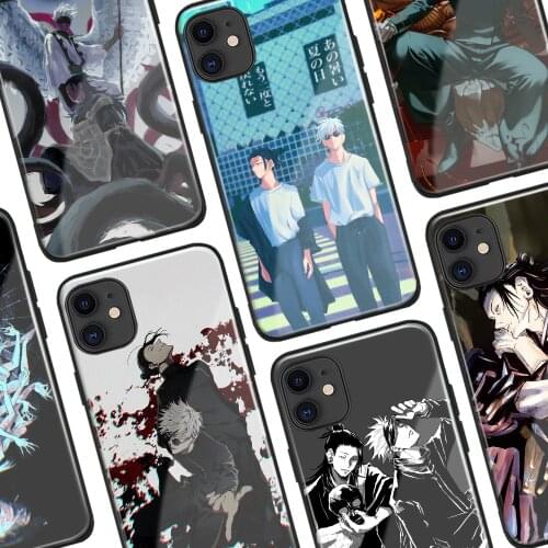 Satoru Gojo Suguru Geto Jujutsu Kaisen Glass Soft Phone Case FOR iPhone SE 6s 7 8 Plus X XR XS 11 12 Mini Pro Max Cover Shell