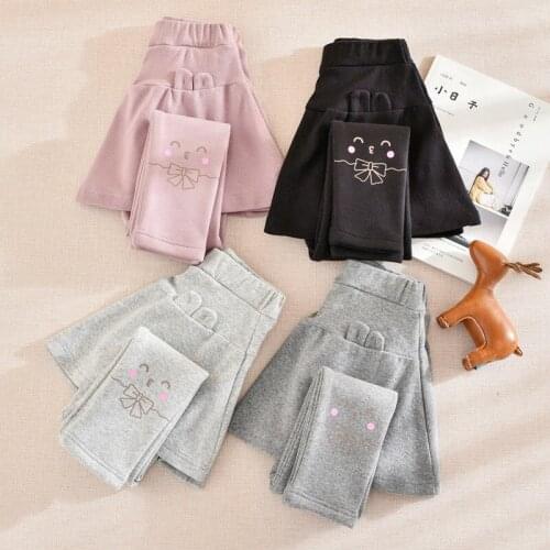 4-9 Year Big Girls Leggings Autumn and Winter Childrens Thicken Skirt Pants Cute Cartoon Cotton Velvet Warm Culottes for Girls