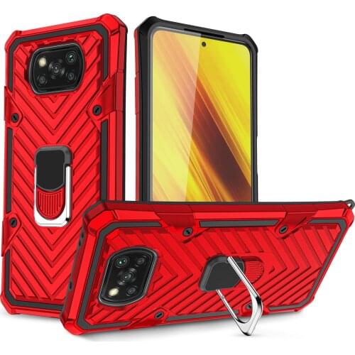 Anti-Shock Full Protection Finger Ring Case for Xiaomi POCO X3 NFC Redmi 9A 8A Note 9S 9 8 Pro Stand Holder Back Cover Coque