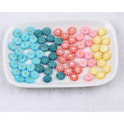 10mm Colorful Pop Ornament Little Daisy Shape Natural Shell Bead Accessory For DIY