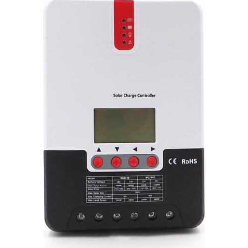 Solar Regulator 20/30/40A 12V 24V MPPT Solar Charge Controller with LCD Display High Precision Solar Controler