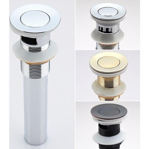 Bathroom Basin Sink Drain Bathroom Faucet Accessories Wash Basin Drainer Brass Matt Black/Chrome/ Gold