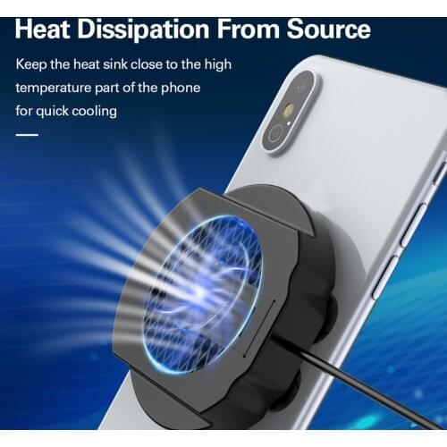 Universal Mobile Phone Radiator Gaming Phone Cooler Adjustable Portable Fan Holder Heat Sink For iPhone Samsung Huawei Xiaomi