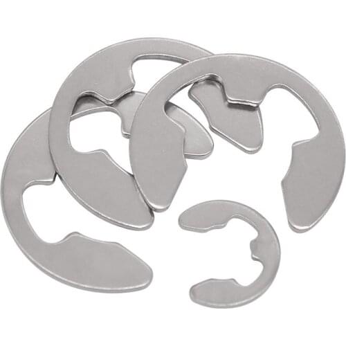 100Pcs DIN6799 304 stainless steel M1.2 M1.5 M2 M2.5 M3 M4 M5 M6 M7 M8 M10 Jump Ring Circlip Sake Retainer E Clip Split Washers
