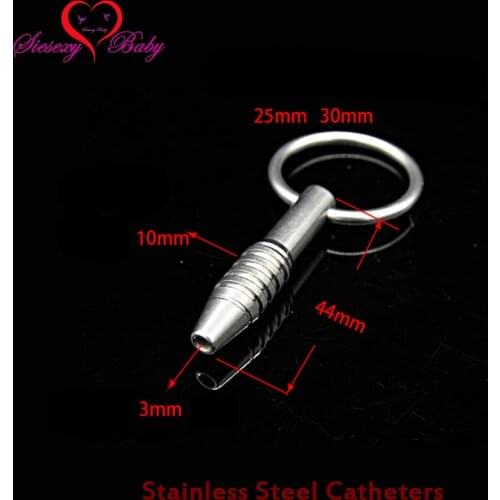 A051 Thread Head Sex Fetish Hollow Stainless Steel Penis Plug Urethral Dilators Catheters sounds Prince Stretching Sex Toys