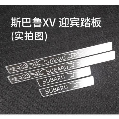 High quality stainless steel Ultra thin Scuff Plate/Door Sill Protector Sticker Car Styling For SUBARU XV