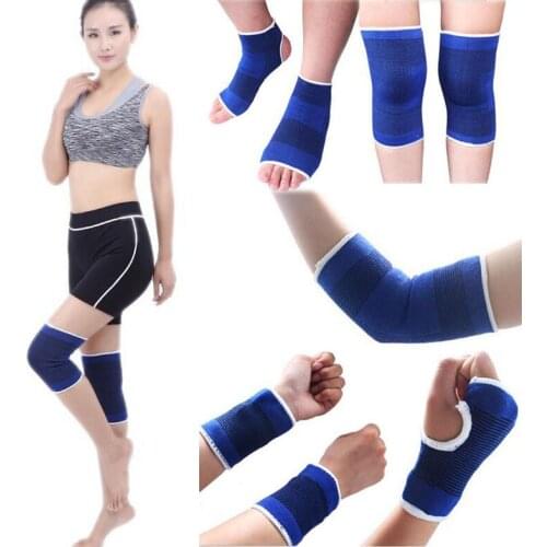 2PCS Elastic Sport Protection Band Elbow Knee Pads Fitness Gym Wristband Sleeve Elasticated Bandage Pad Ankle Brace Support Band