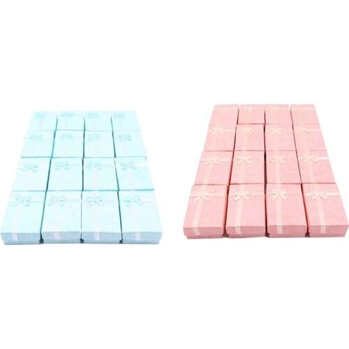 32Pcs Paper Jewelry Gifts Boxes for Jewelry Display-Rings, Small Watches, Necklaces, Earrings, Bracelet Gift Packaging Box - 16P