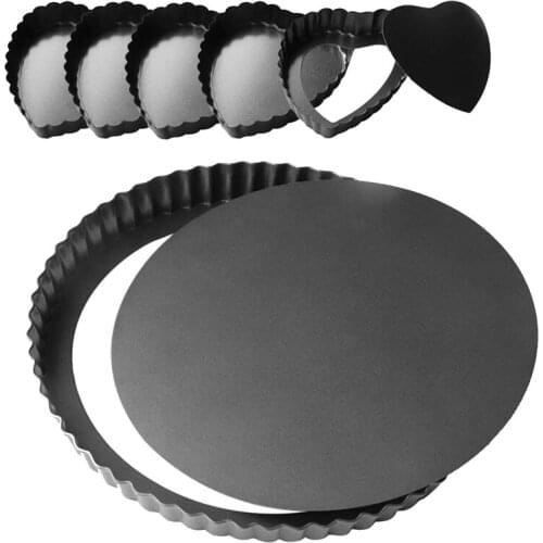 6 Pack Tart Pan,Pie Pan Quiche Pans with Removable Bottom,Non-Stick Egg Tart Molds,for Baking Supplies
