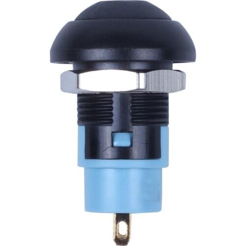 Brand New On-Off Latching Waterproof 12mm Push Button Switch SPST 2A IP67, Black
