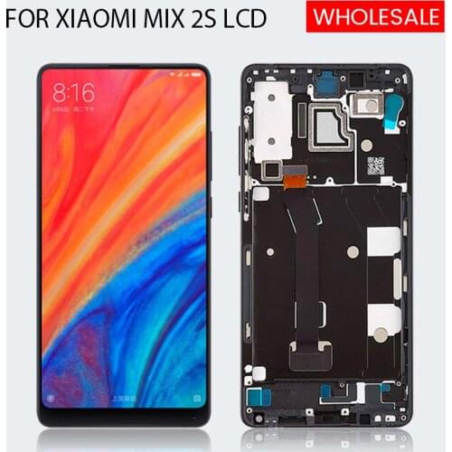 Free Shipping For Xiaomi Mi Mix 2S LCD Display Touch Screen Panel Digitizer Assembly Replacement With Frame 1Pcs