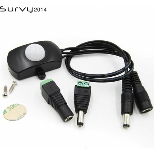 DC PIR Infrared Motion Sensor Switch 5A With 12V Male Female Power Jack Contor