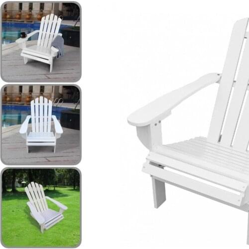 Wood 1 Set Exquisite Stable Wide Armrest Chaise Longue Anti-rust Deck Chair Practical for Balcony