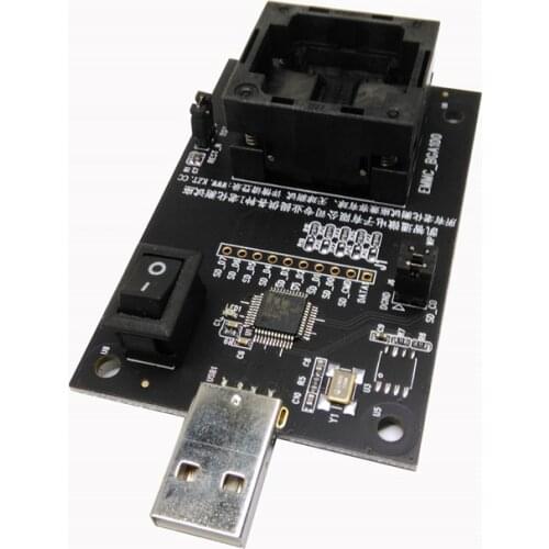 EMMC100 Socket USB Interface,BGA100 Tester Nand flash Reader Programmer eMMC Socket eMCP Series Adapter eMMC Chips Data Recovery