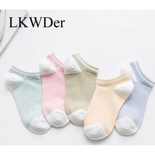 LKWDer 10 Pcs = 5 Pairs/lot New Fashion Candy Colored Socks For Women And Girls Casual Short Ankle Boat Low Cut Lady Sox Meias