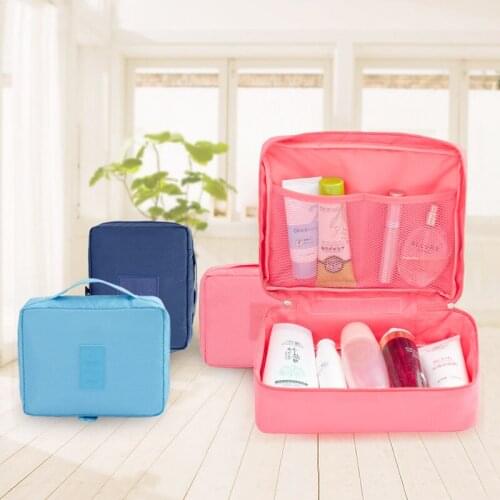 Multi-function fashion Foldable Waterproof Oxford cloth Wash supplies large storage bag Travel cosmetics storage organizer