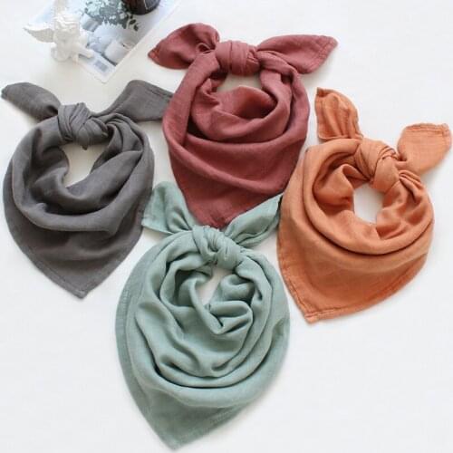 Baby Bib Soft Organic Double Layer Bamboo Cotton Muslin Cloths Newborn Bath Towel Bandana Drool Apron Bibs For Infant Toddler