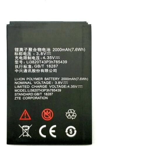 New Li3820T43P3h785439 2000mAh battery Replacement For ZTE Blade L3 phone + Tracking Code