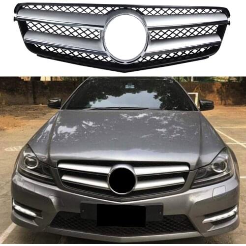 Car Front Racing Grill Bumper Cover Grille Fit For Mercedes-Benz C-Class W204 Coupe 2012 2013 2014