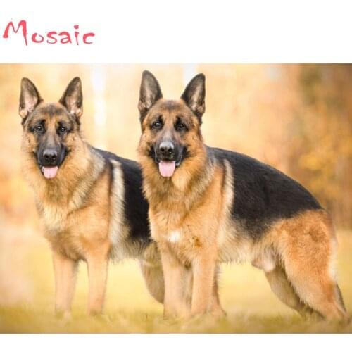 Full Rhinestone 5D DIY Diamond Painting Animal,Pet dog,German Shepherd Embroidery Cross Stitch Mosaic Painting Home Decor