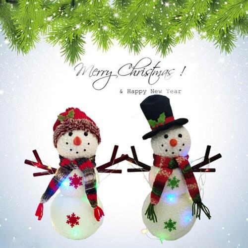 Christmas Elderly Night Light Led Luminous Christmas Snowman Luminous Toy Copper Wire Colorful Christmas Lights